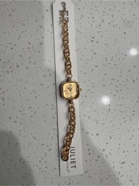 Gold Link Bracelet Watch by Juliet Avenue